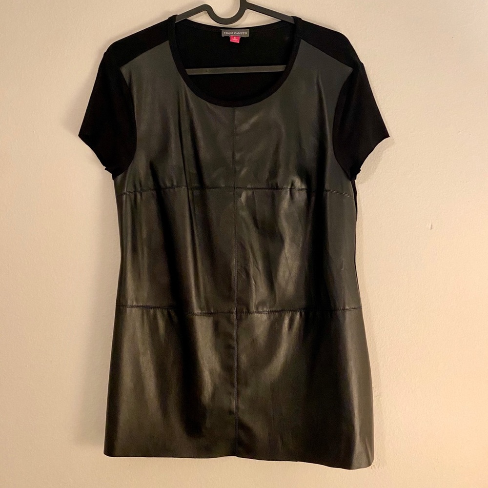 Faux Leather Vince Camuto Top